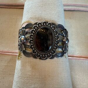 vintage Navajo-style sterling silver cuff bracelet